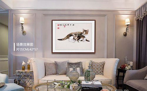 现代装饰画 拯救客厅大白墙的几组挂画技巧，总有一款适合你